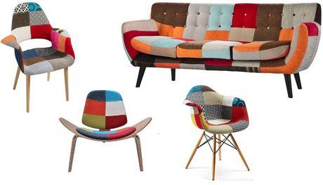 El estilo patchwork en sillas y sillones esta de moda Mobiliario-patchwork