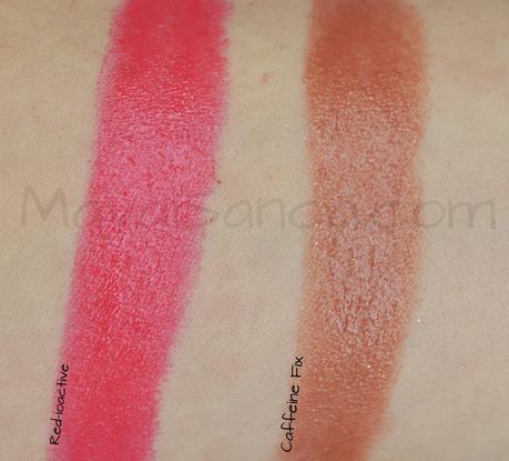 Wet N Wild MegaSlicks BALM STAIN - Nuevos Colores / New Colors: Caffeine Fix / Red-ioactive