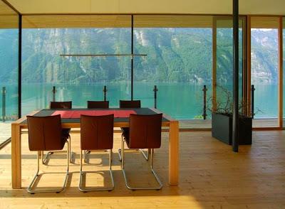 Casa Moderna, de Madera con Vistas al Lago Walensee