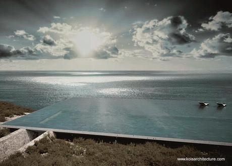 Casa de playa vanguardista en una isla de Grecia.