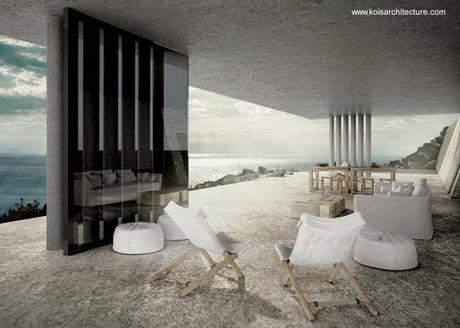 Casa de playa vanguardista en una isla de Grecia. Casa de playa vanguardista en una isla de Grecia.