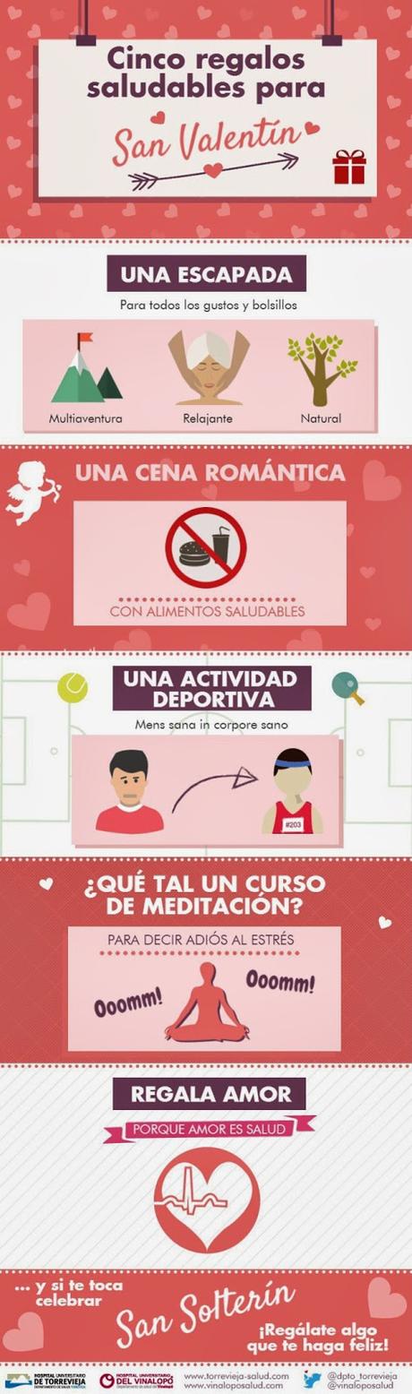Regalos saludables para el día de san Valentín#relaciones#amor#infografía