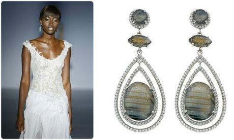 pendientes labradora y circonita cabotine