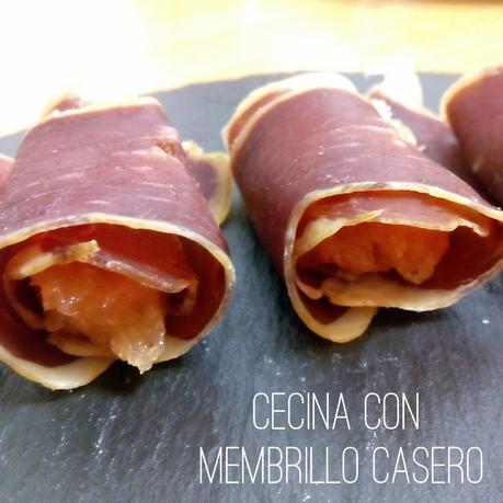 Rollitos de cecina con membrillo