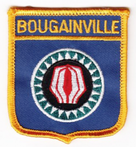 Bougainville, el último campo de batalla del Pacífico Escudo con la bandera de Bougainville