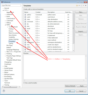 Crear templates en eclipse