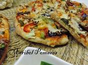 Pizza masa integral verduras.