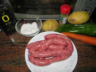 SALCHICHAS A LA JARDINERA