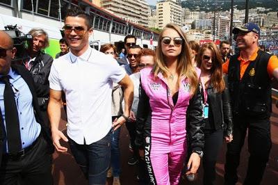 Cristiano Ronaldo, Alonso  y Cara Delevingne en el GP de Mónaco