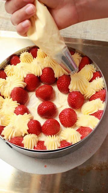 Fraisier o tarta francesa de fresas