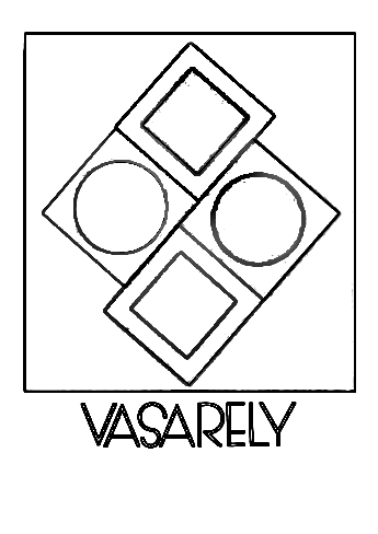 poster op art vasarely para colorear