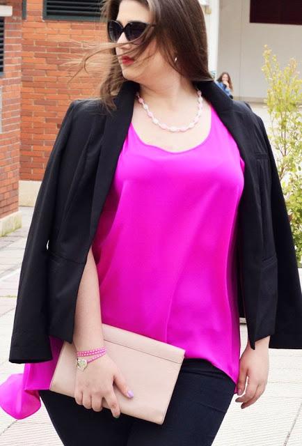 Outfit Of the Day ~ Blusa Fucsia - Sporty Chic Style