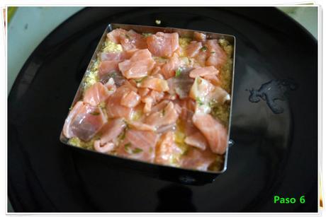 TARTAR DE SALMÓN Y AGUACATE Paso 6 tartar de salmón