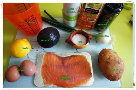 TARTAR DE SALMÓN Y AGUACATE INGREDIENTES TARTAR DE SALMÓN Y AGUACATE