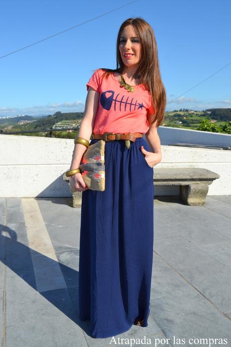 LONG SKIRT & T-SHIRT