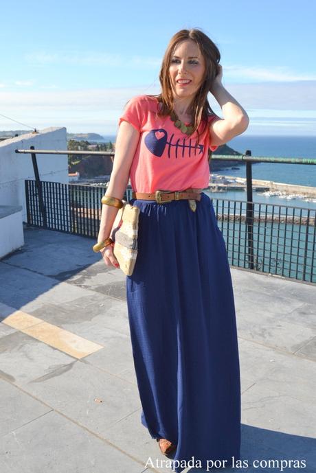 LONG SKIRT & T-SHIRT