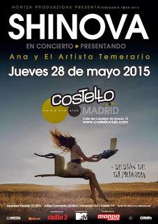 Discos, música y reflexiones cubrirá el concierto en Madrid de Shinova (28-05-2015)