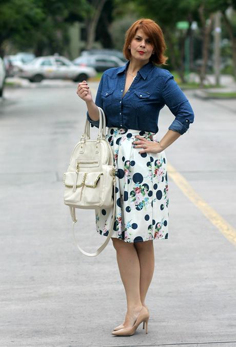 Mis Looks - La falda polka dots y flores