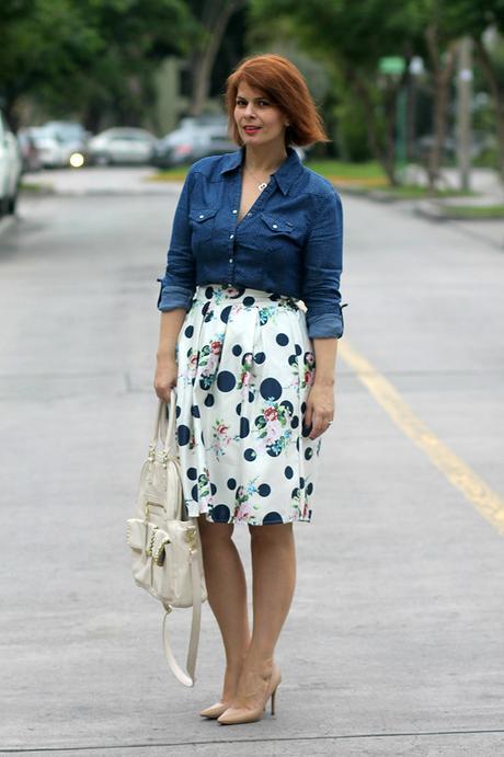 Mis Looks - La falda polka dots y flores