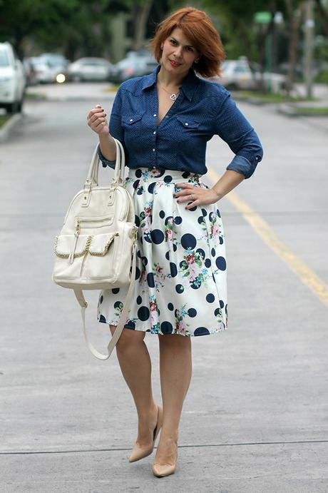 Mis Looks - La falda polka dots y flores