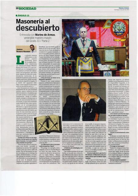 Entrevista al Pasado Venerable Maestro Marino de Armas