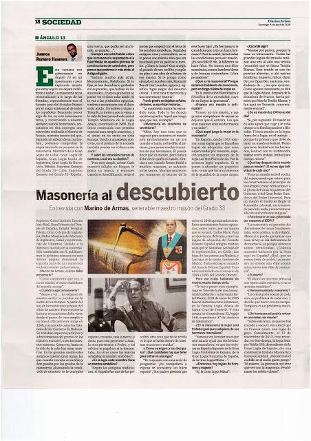 Entrevista al Pasado Venerable Maestro Marino de Armas