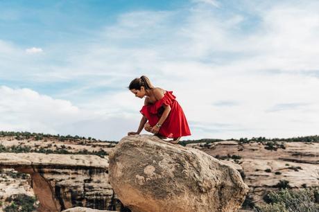 Gooseneck_State_Park-Glen_Canyon-Natural_Bridges-Utah-Chicwish-Off_The_Shoulders_Dress-Red-Converse-Collage_Vintage-Road_Trip-96