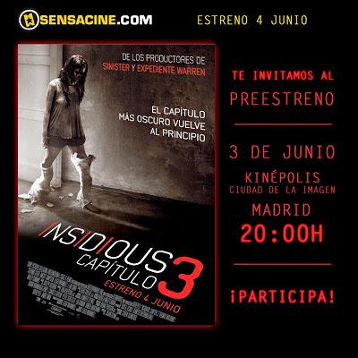 Sorteo entradas Preestreno 