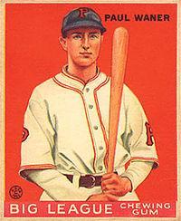 Nº 94: Paul Waner. Los 100 mejores jugadores de la historia del Béisbol