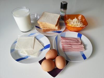 PASTEL DE SANWICH DE JAMÓN Y QUESO