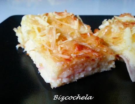 PASTEL DE SANWICH DE JAMÓN Y QUESO