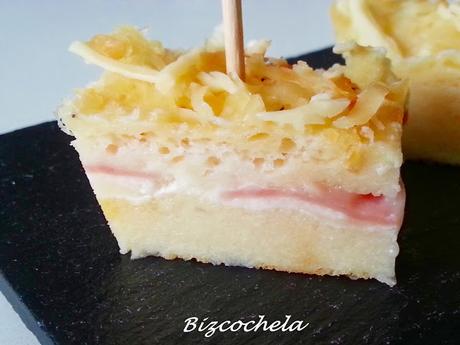 PASTEL DE SANWICH DE JAMÓN Y QUESO