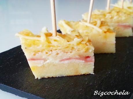 PASTEL DE SANWICH DE JAMÓN Y QUESO