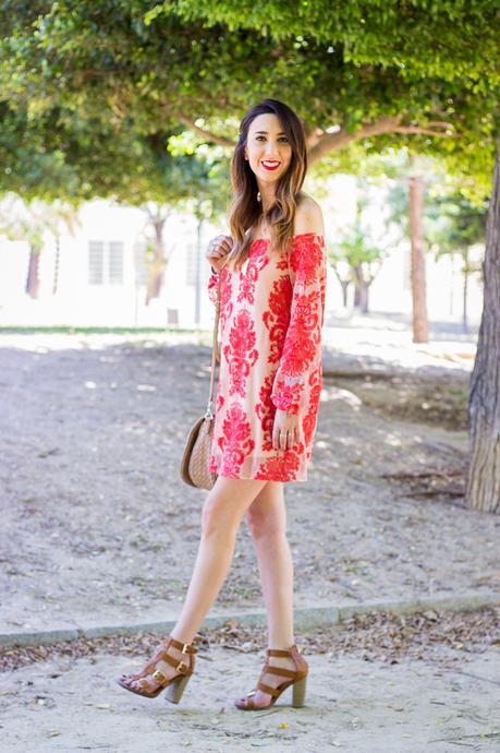 Shoulder Off Boho Dress