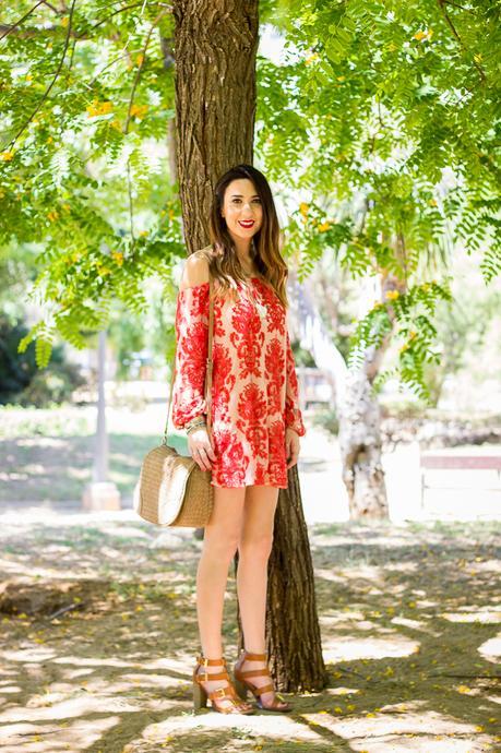 Shoulder Off Boho Dress