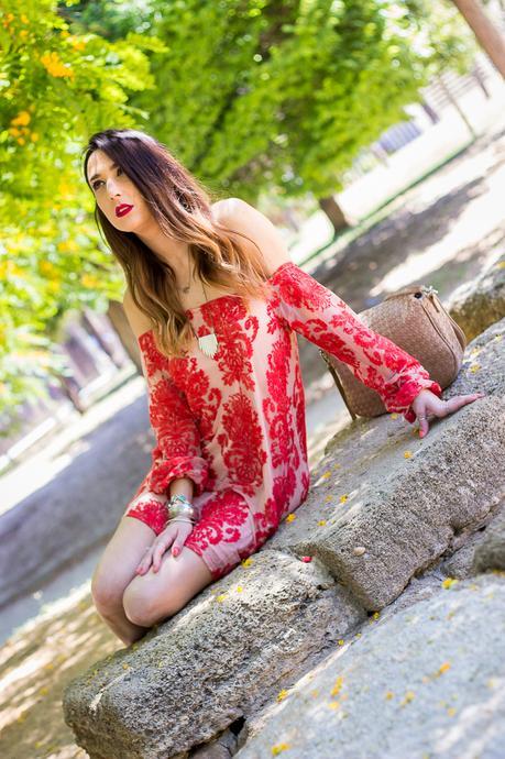 Shoulder Off Boho Dress