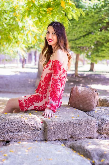 Shoulder Off Boho Dress