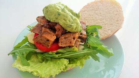 Hamburguesa de kebab de seitán