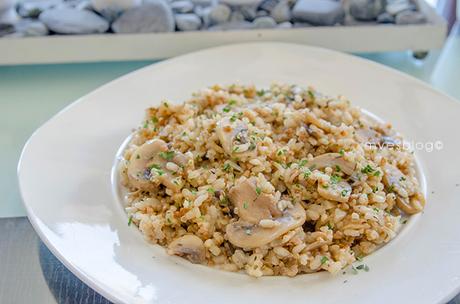 Receta Arroz integral con Quinoa y Champiñones