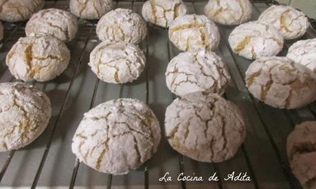 Galletas craqueladas, de almendras