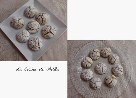 Galletas craqueladas, de almendras