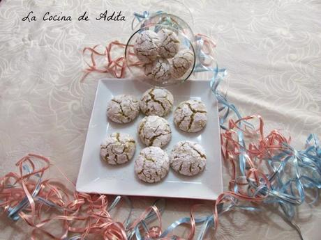 Galletas craqueladas, de almendras