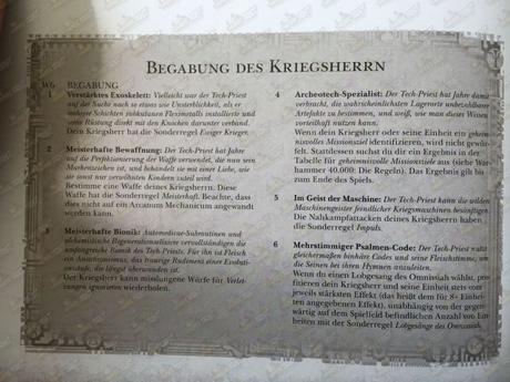 Imagenes del codex Culto Mechanicus en español y alemán