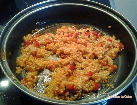 Arroz caldoso con pulpo y almejas