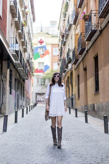 WHITE CROCHET DRESS