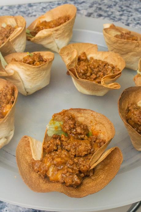 Cestitas crujientes de burrito