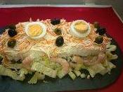 Pastel rape merluza colas langosta