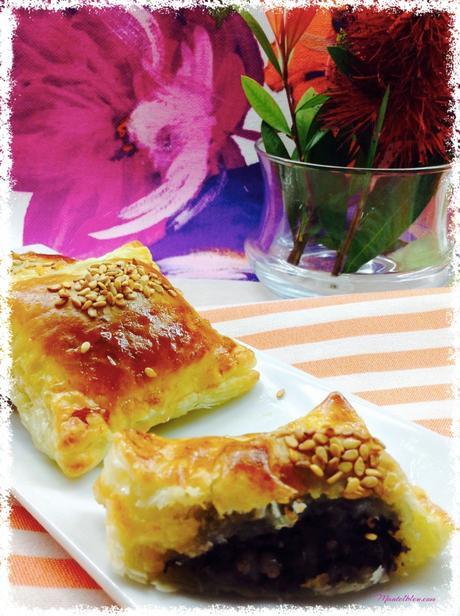 Crujiente de morcilla con sésamo Crujiente de morcilla con sésamo