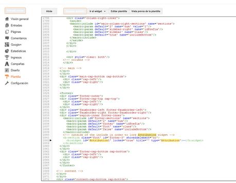Como quitar el texto del footer de blogger