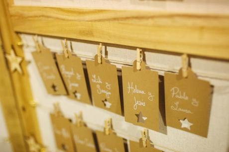 Detalles de una boda con estrellas